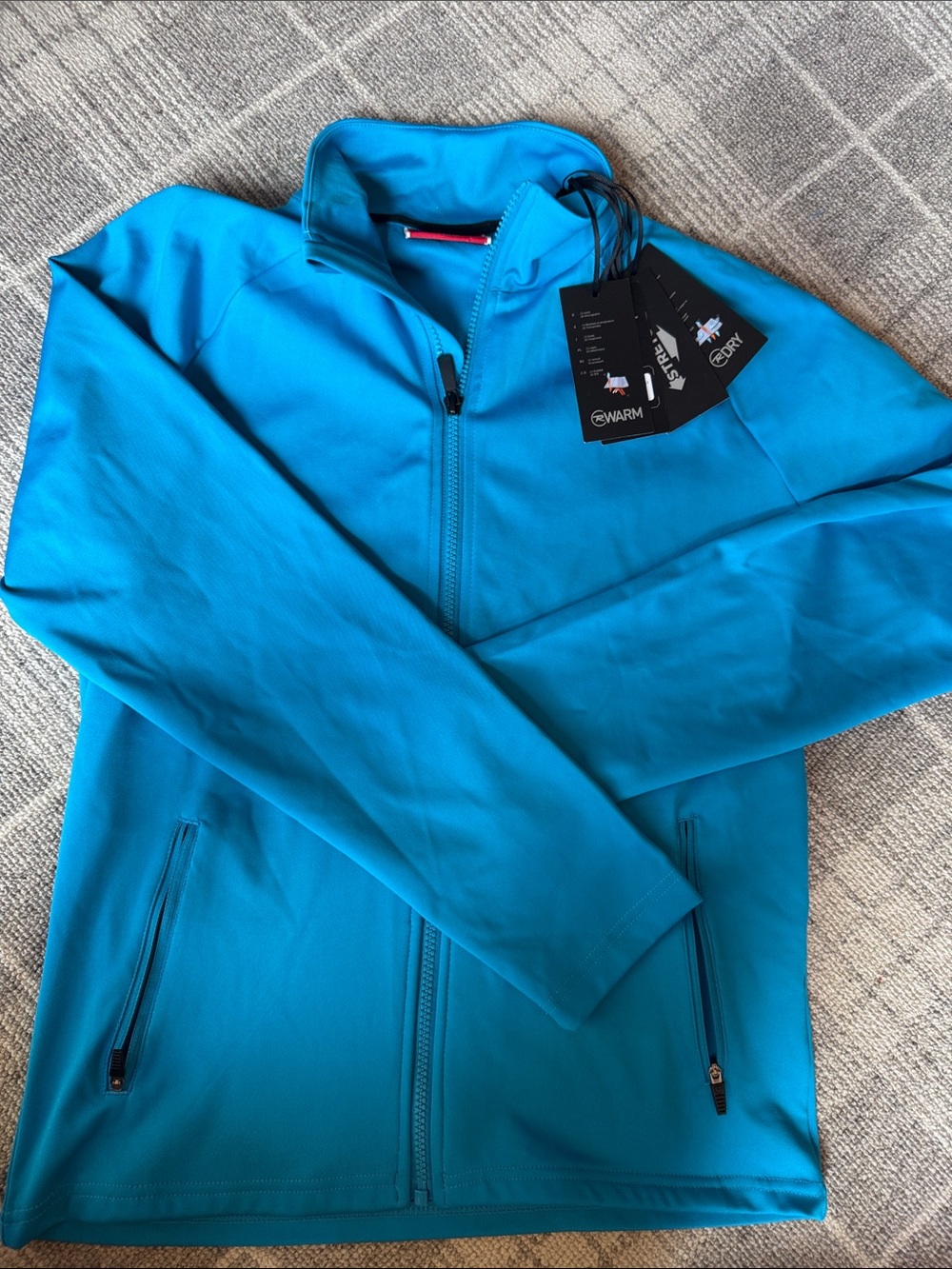 NWT BOYS Rossignol  Bright Aqua Zip-Up Jacket